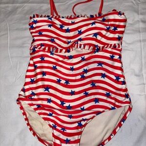 Cat & Jack Red and Blue Starry Waves Kids Swimsuit